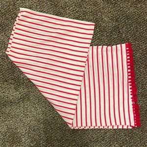 Red And White Striped Christmas Scarf